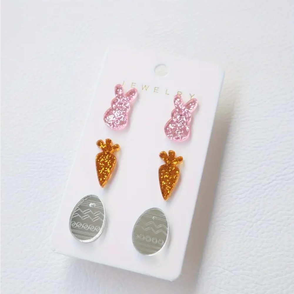 Easter Stud Earrings ~ 3 Pairs - Picture 2 of 3